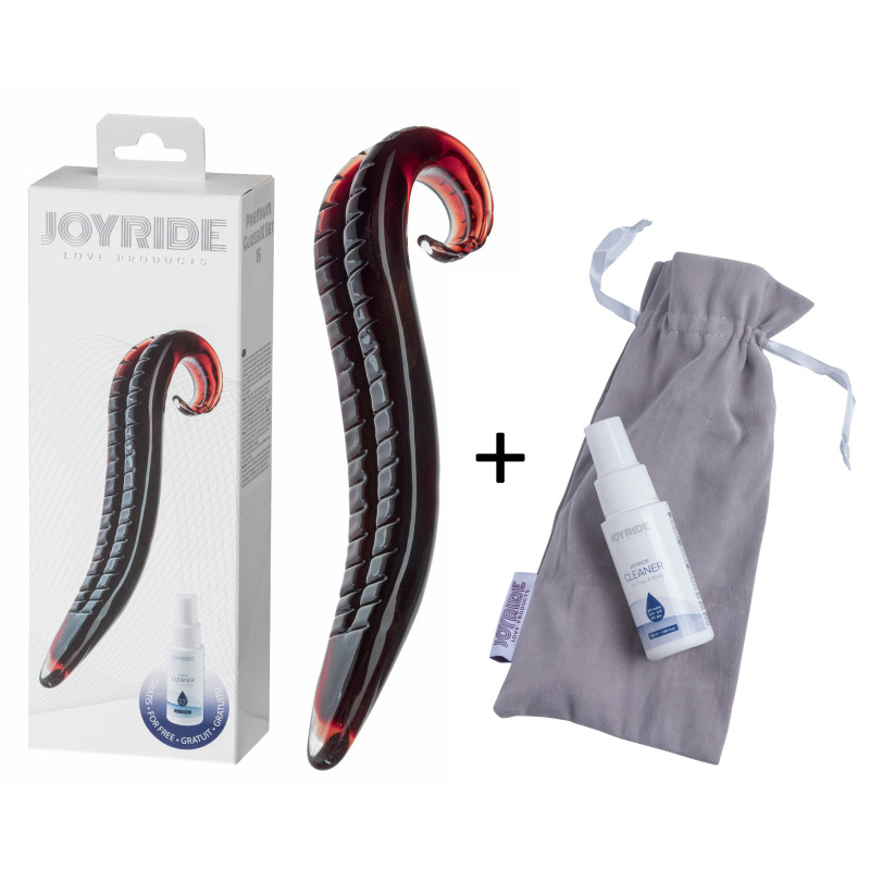 Стеклянный фаллоимитатор StRubber JOYRIDE Premium GlassiX Set 15