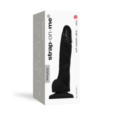 Реалистичный фаллоимитатор Strap-On-Me SOFT REALISTIC DILDO Black - Size S