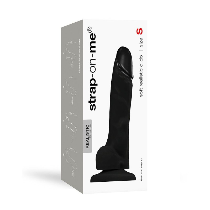 Реалістичний фалоімітатор Strap-On-Me SOFT REALISTIC DILDO Black - Size S Реалістичний фалоімітатор Strap-On-Me SOFT REALISTIC DILDO Black - Size S