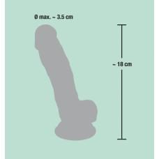 Фалоімітатор You2Toys з мошонкою Medical Silicone Dildo Тілесний 18 см 526657