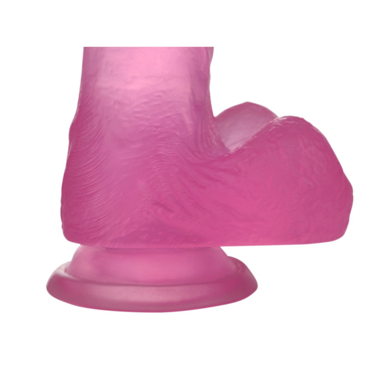 Фалоімітатор з мошонкою LoveToy Jelly Studs Crystal Dildo Medium 7 Pink Фалоімітатор з мошонкою LoveToy Jelly Studs Crystal Dildo Medium 7 Pink