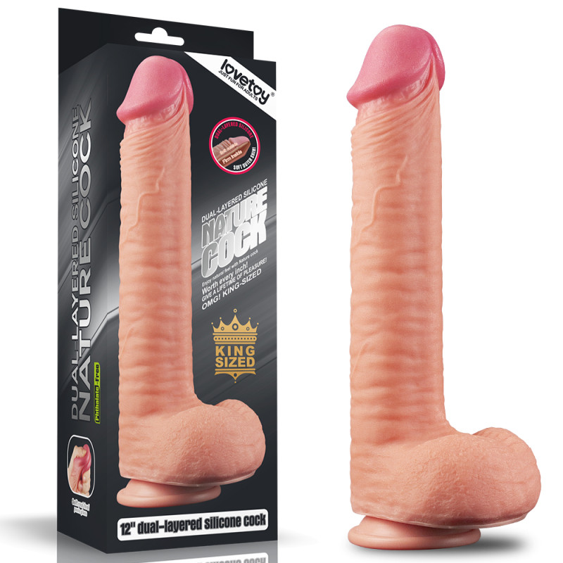 Фаллоимитатор LoveToy Dual-Layered Silicone Cock 12 Flesh 454 Фаллоимитатор LoveToy Dual-Layered Silicone Cock 12 Flesh 454