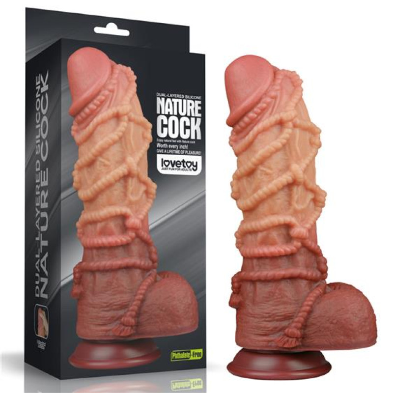 Фаллоимитатор LoveToy Dual-Layered Silicone Cock With Rope 10.5 Flesh Фаллоимитатор LoveToy Dual-Layered Silicone Cock With Rope 10.5 Flesh