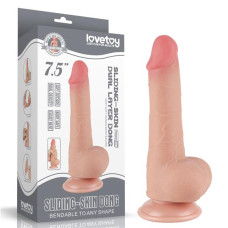 Фалоімітатор LoveToy Sliding-Skin Dual Layer Dong 7.5 993 Flesh