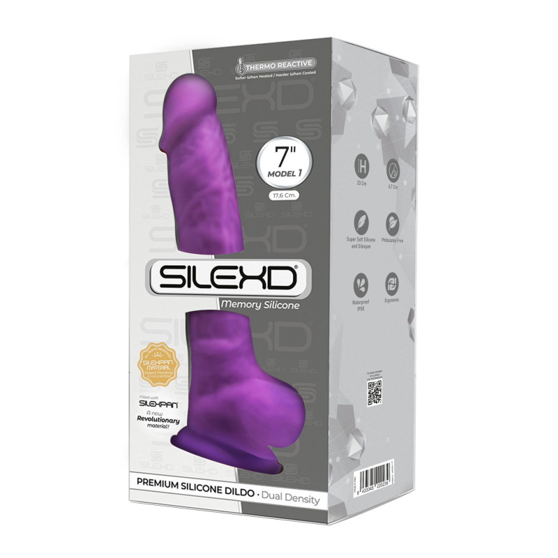 Фаллоимитатор SilexD Johnny Purple (MODEL 1 size 7in), двухслойный, силикон+Silexpan, диаметр 3,8 см Фаллоимитатор SilexD Johnny Purple (MODEL 1 size 7in), двухслойный, силикон+Silexpan, диаметр 3,8 см
