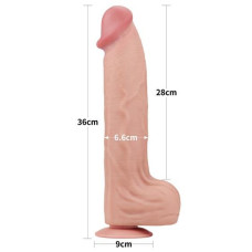 Фалоімітатор LoveToy Sliding-Skin Dual Layer Dong 14 Flesh