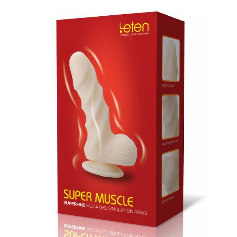 Фалоімітатор Leten Super Muscle Medium (16 см) Фалоімітатор Leten Super Muscle Medium (16 см)