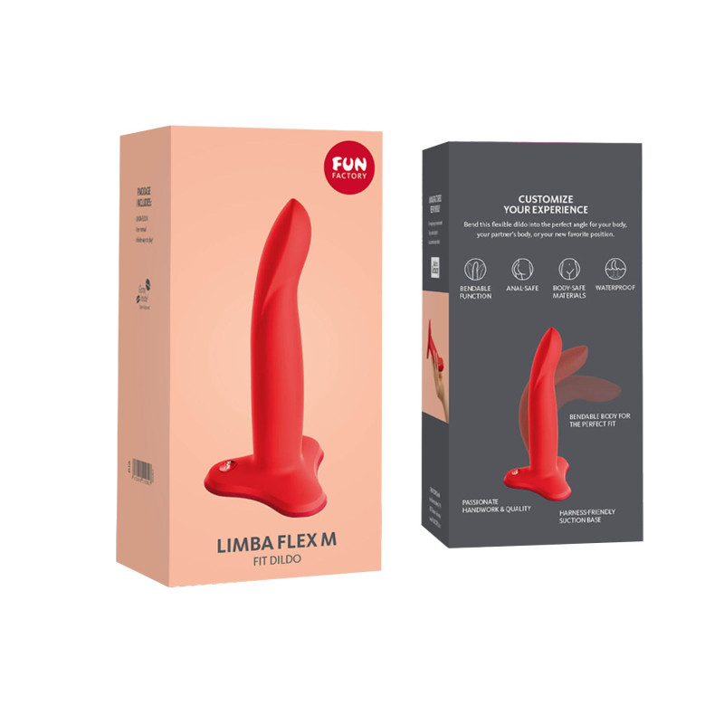 Фаллоимитатор Fun Factory LIMBA FLEX M, коралловый, гибкий, с эффектом памяти, подходит для точки G Фаллоимитатор Fun Factory LIMBA FLEX M, коралловый, гибкий, с эффектом памяти, подходит для точки G