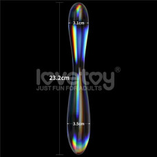Фалоімітатор LoveToy Twilight Gleam Glass Dildo Double Delight