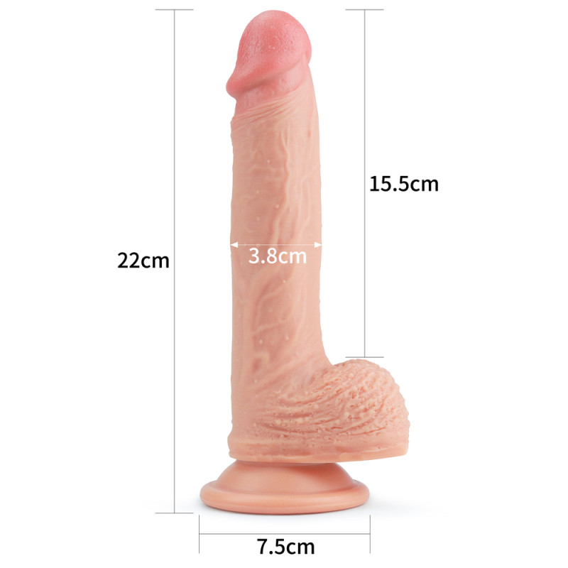 Фаллоимитатор LoveToy Dual-Layered Liquid Silicone Nature Cock 8,5 Телесный Фаллоимитатор LoveToy Dual-Layered Liquid Silicone Nature Cock 8,5 Телесный