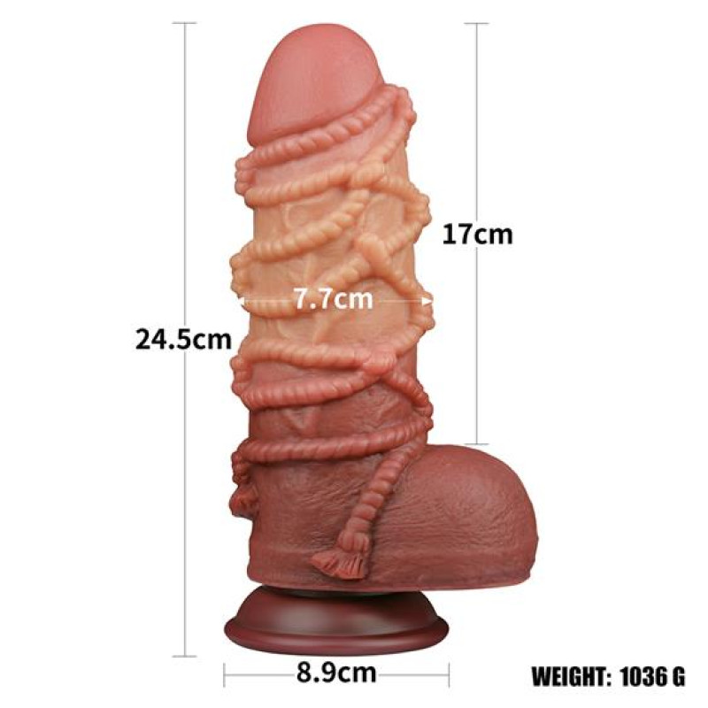 Фаллоимитатор LoveToy Dual-Layered Silicone Cock With Rope 9.5 Flesh 931 Фаллоимитатор LoveToy Dual-Layered Silicone Cock With Rope 9.5 Flesh 931