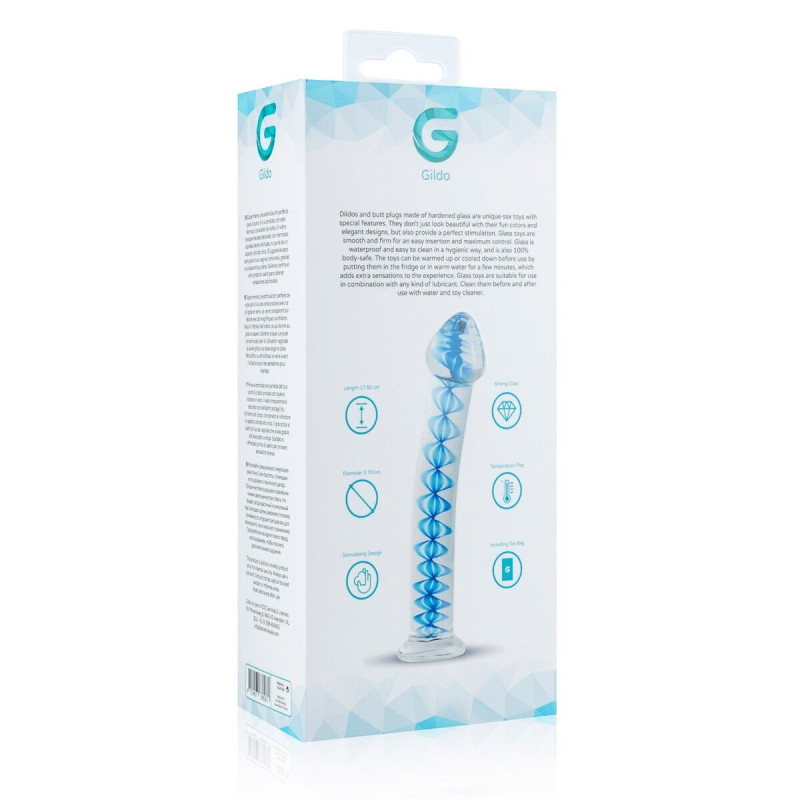 Стеклянный дилдо Gildo Glass Dildo No. 4, для точки G и простаты Стеклянный дилдо Gildo Glass Dildo No. 4, для точки G и простаты