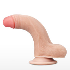 Фаллоимитатор с мошонкой LoveToy Sliding Skin Dual Layer Dong 7 Inch Телесный