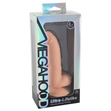 Фалоімітатор NMC з мошонкою MegaHood Тілесний 19 см