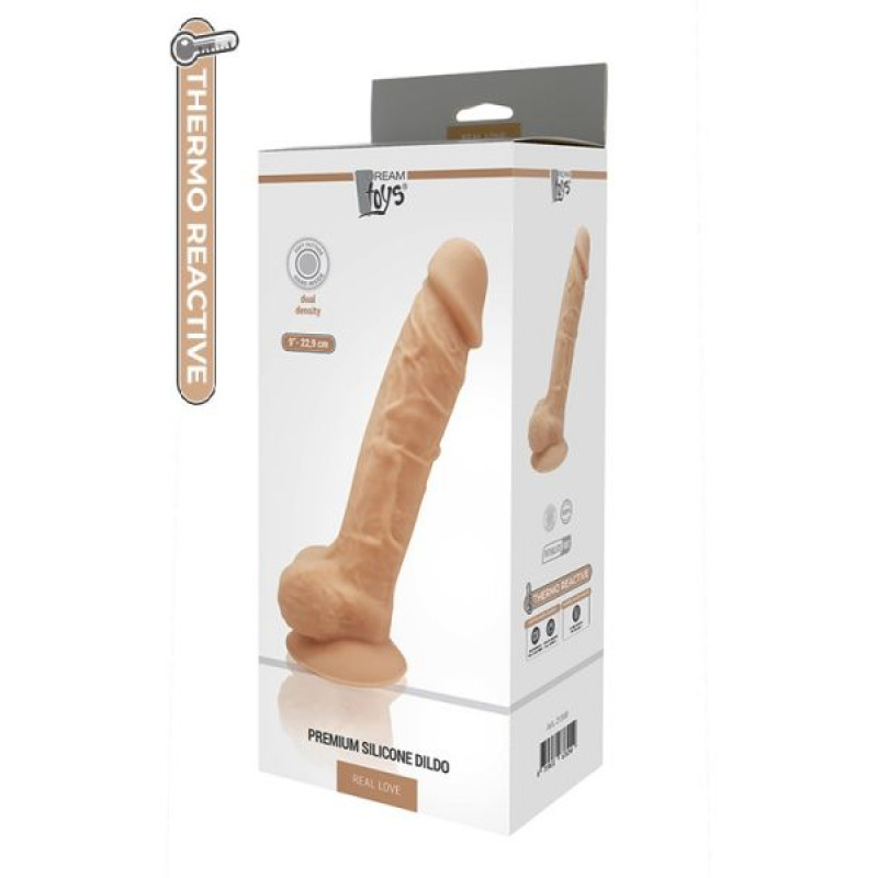 Фалоімітатор термоактивний з мошонкою Dreamtoys Real Love 9 Тілесний Фалоімітатор термоактивний з мошонкою Dreamtoys Real Love 9 Тілесний