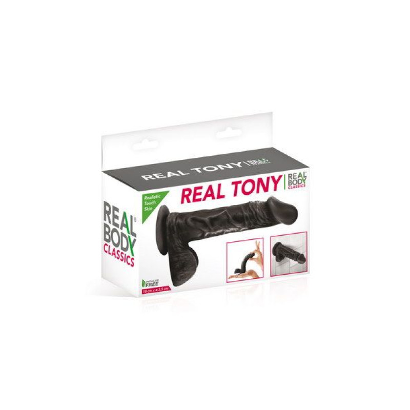 Фаллоимитатор Real Body Real Tony Черный Фаллоимитатор Real Body Real Tony Черный