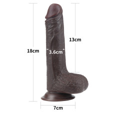 Фалоімітатор LoveToy Sliding-Skin Dual Layer Dong 7 460 Black