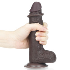 Фалоімітатор LoveToy Sliding-Skin Dual Layer Dong 7 460 Black