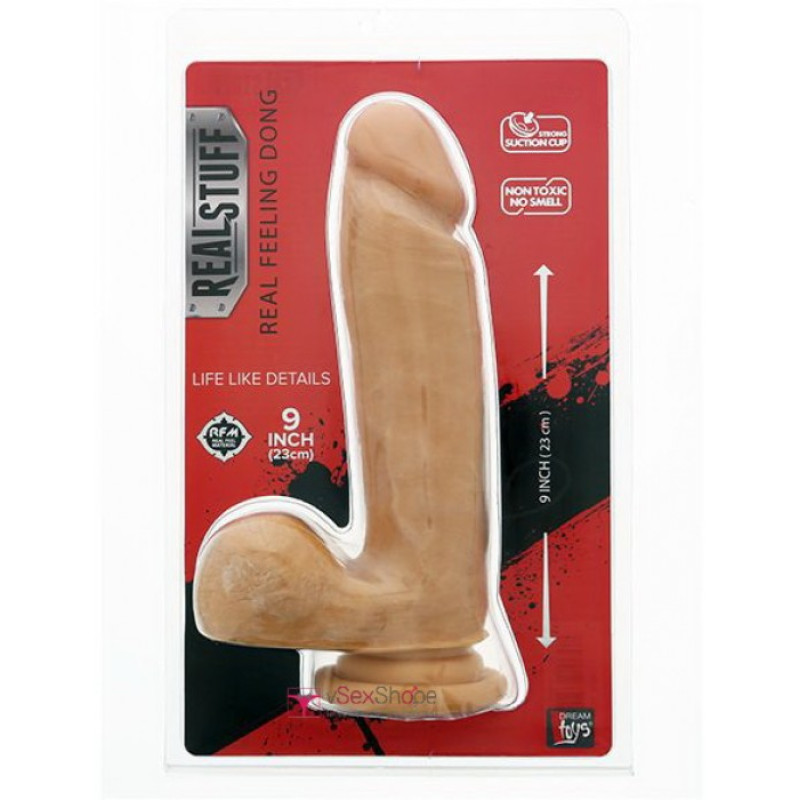 Фалоімітатор Dreamtoys Realstuff Real Feeling Dong 9 inch Фалоімітатор Dreamtoys Realstuff Real Feeling Dong 9 inch