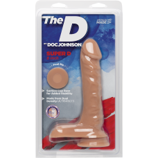 Фалоімітатор Doc Johnson The Super D 8 Inch With Balls ULTRASKYN