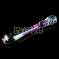 Фаллоимитатор LoveToy Twilight Gleam Glass Dildo Twin Pleasures