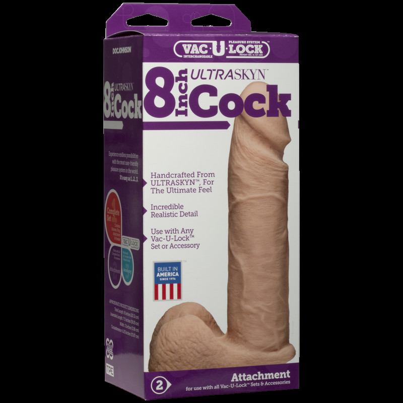 Фалоімітатор Doc Johnson Vac-U-Lock - 8 Inch ULTRASKYN Cock Фалоімітатор Doc Johnson Vac-U-Lock - 8 Inch ULTRASKYN Cock