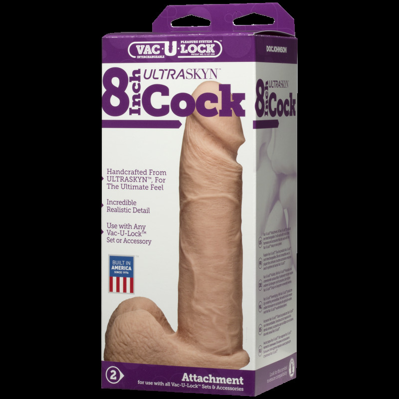 Фалоімітатор Doc Johnson Vac-U-Lock - 8 Inch ULTRASKYN Cock Фалоімітатор Doc Johnson Vac-U-Lock - 8 Inch ULTRASKYN Cock