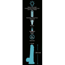 Фалоімітатор з мошонкою You2Toys Glow in the Dark Dildo