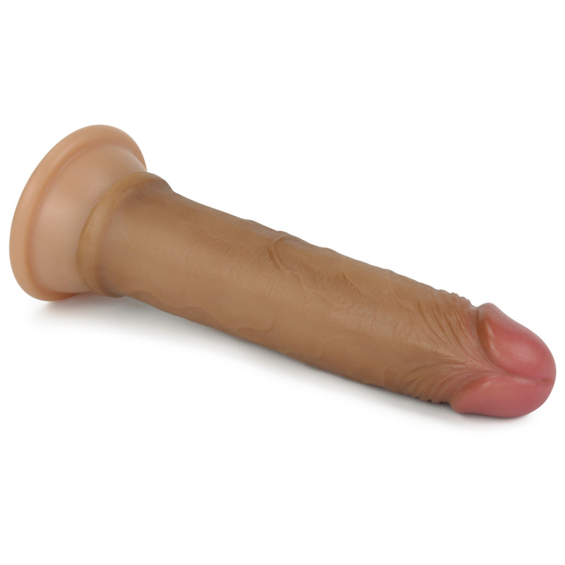 Фалоімітатор LoveToy Dual-Layered Silicone Cock 7 Brown Фалоімітатор LoveToy Dual-Layered Silicone Cock 7 Brown