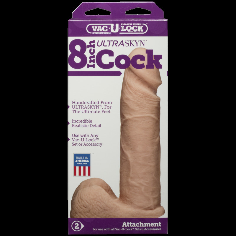 Фалоімітатор Doc Johnson Vac-U-Lock - 8 Inch ULTRASKYN Cock Фалоімітатор Doc Johnson Vac-U-Lock - 8 Inch ULTRASKYN Cock