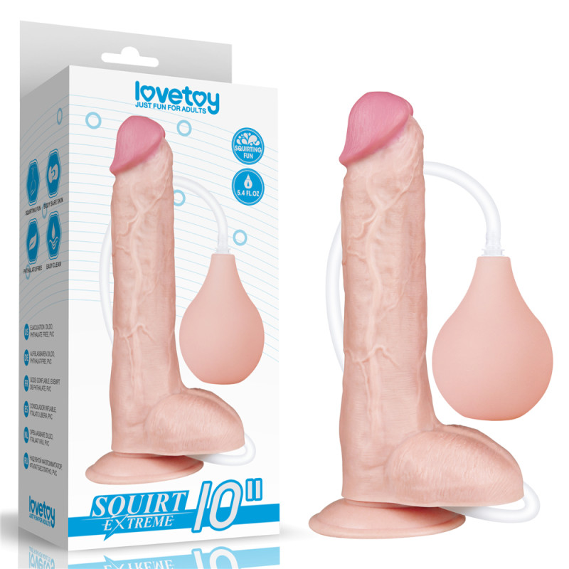 Фаллоимитатор LoveToy Squirt Extreme Dildo 10 Телесный Фаллоимитатор LoveToy Squirt Extreme Dildo 10 Телесный