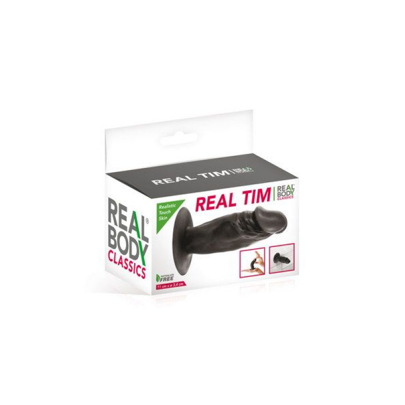 Фаллоимитатор Real Body Real Tim Черный Фаллоимитатор Real Body Real Tim Черный