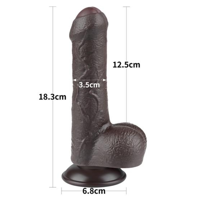 Фалоімітатор LoveToy Sliding-Skin Dual Layer Dong 7 991 Black Фалоімітатор LoveToy Sliding-Skin Dual Layer Dong 7 991 Black