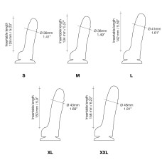 Реалистичный фаллоимитатор Strap-On-Me Sliding Skin Realistic Dildo Black - XXL, эффект подвижной кожи