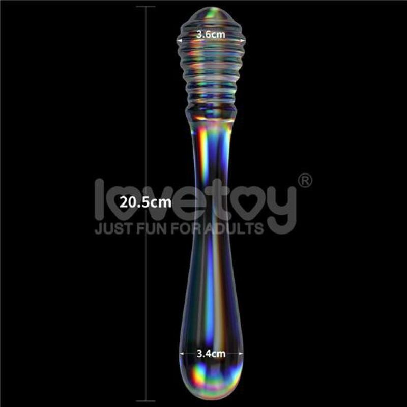 Фаллоимитатор LoveToy Twilight Gleam Glass Dildo Twin Pleasures Фаллоимитатор LoveToy Twilight Gleam Glass Dildo Twin Pleasures