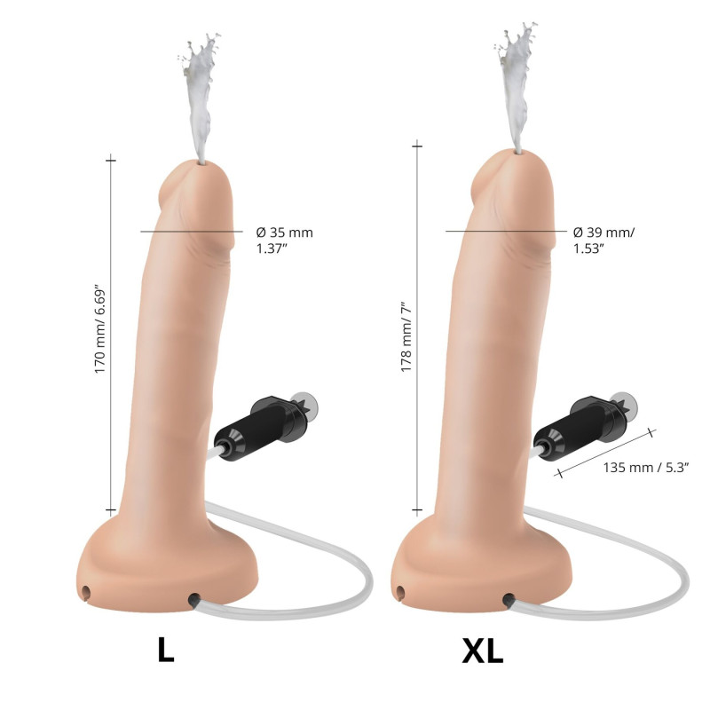 Фаллоимитатор, заканчивающий Strap-On-Me Squirting Cum Dildo Realistic Flash, диам. 3,5 см, силикон Фаллоимитатор, заканчивающий Strap-On-Me Squirting Cum Dildo Realistic Flash, диам. 3,5 см, силикон
