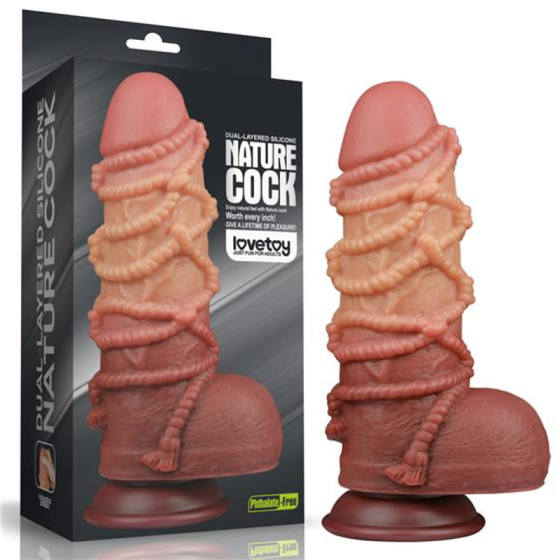 Фаллоимитатор LoveToy Dual-Layered Silicone Cock With Rope 9.5 Flesh 932 Фаллоимитатор LoveToy Dual-Layered Silicone Cock With Rope 9.5 Flesh 932
