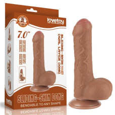Фаллоимитатор LoveToy Sliding-Skin Dual Layer Dong 7 991 Brown