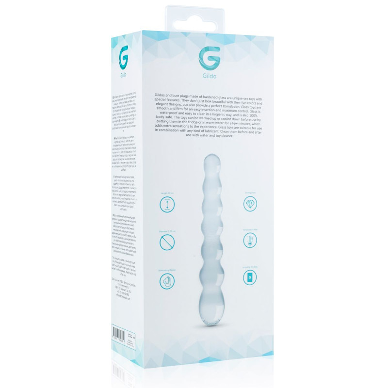 Стеклянный дилдо в виде бусин Gildo Glass Dildo No. 19 Стеклянный дилдо в виде бусин Gildo Glass Dildo No. 19