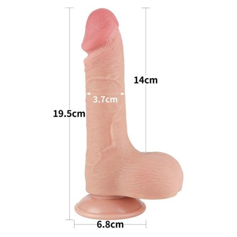 Фалоімітатор LoveToy Sliding-Skin Dual Layer Dong 7.5 994 Flesh Фалоімітатор LoveToy Sliding-Skin Dual Layer Dong 7.5 994 Flesh