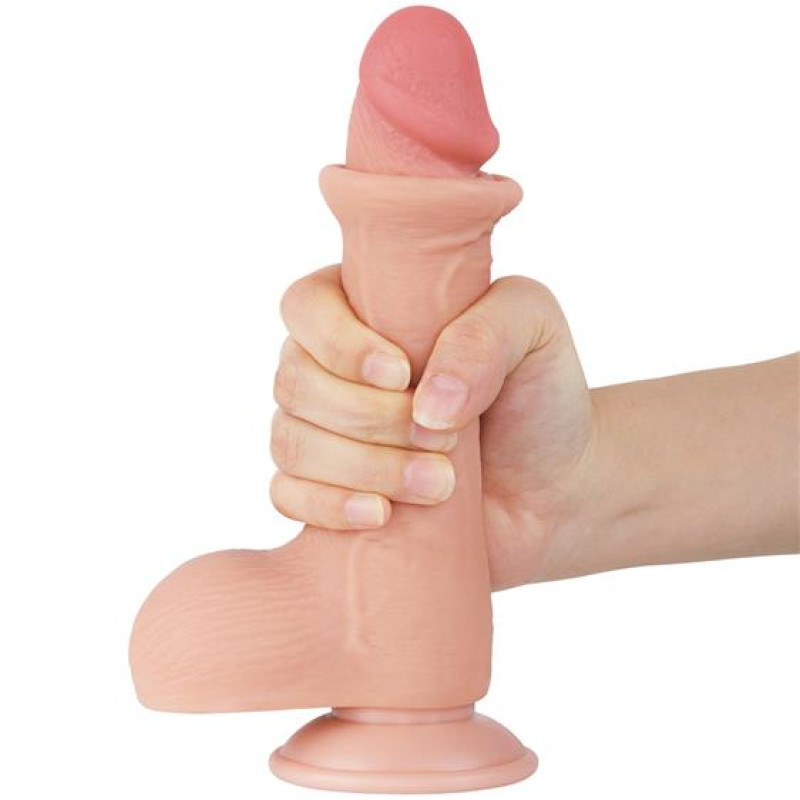 Фалоімітатор LoveToy Sliding-Skin Dual Layer Dong 7.5 994 Flesh Фалоімітатор LoveToy Sliding-Skin Dual Layer Dong 7.5 994 Flesh