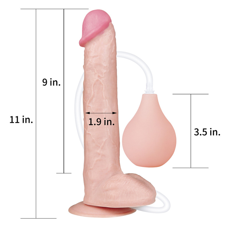 Фалоімітатор LoveToy Squirt Extreme Dildo 11 Тілесний