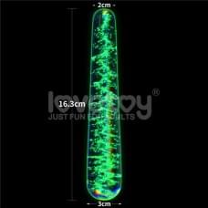 Фалоімітатор LoveToy Twilight Gleam Glow-in-the-dark Glass Dildo Slim Fantasy