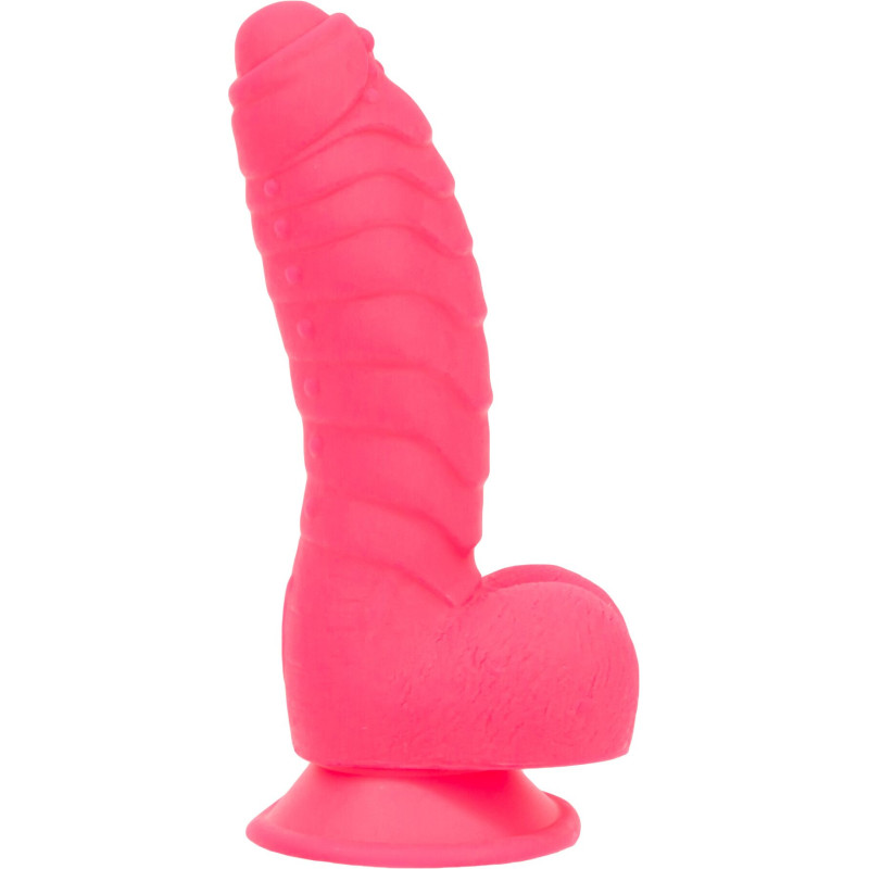 Ребристий фалоімітатор на присосці ADDICTION — Tom 7″ Dildo With Balls — Pink, віброкуля в подарунок Ребристий фалоімітатор на присосці ADDICTION — Tom 7″ Dildo With Balls — Pink, віброкуля в подарунок