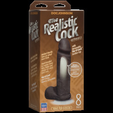 Фаллоимитатор Doc Johnson The Realistic Cock 8 inch Black ULTRASKYN