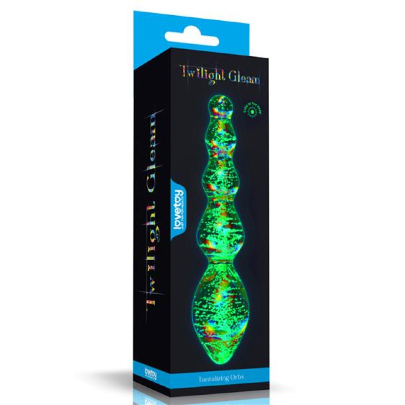 Фалоімітатор LoveToy Twilight Gleam Glow-in-the-dark Glass Dildo Tantalizing Orbs Фалоімітатор LoveToy Twilight Gleam Glow-in-the-dark Glass Dildo Tantalizing Orbs