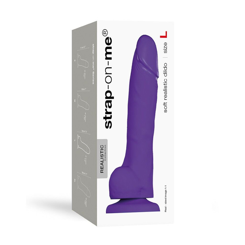 Реалістичний фалоімітатор Strap-On-Me SOFT REALISTIC DILDO Фіолетовий Size L Реалістичний фалоімітатор Strap-On-Me SOFT REALISTIC DILDO Фіолетовий Size L