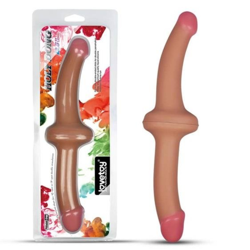 Двусторонний фаллоимитатор LoveToy Holy Dong Double-Ended Dildo 12.5 Телесный