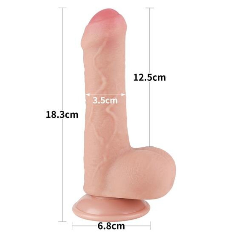 Фалоімітатор LoveToy Sliding-Skin Dual Layer Dong 7 991 Flesh Фалоімітатор LoveToy Sliding-Skin Dual Layer Dong 7 991 Flesh