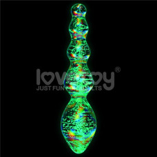 Фалоімітатор LoveToy Twilight Gleam Glow-in-the-dark Glass Dildo Tantalizing Orbs